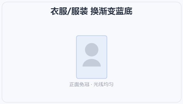 衣服/服装 换渐变蓝底 示意图