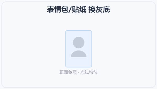 表情包/贴纸 换灰底 示意图