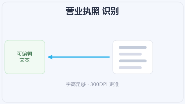 营业执照 识别 示意图