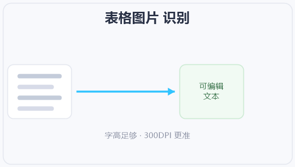 表格图片 识别 示意图
