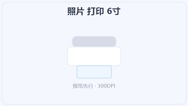 照片 打印 6寸 示意图