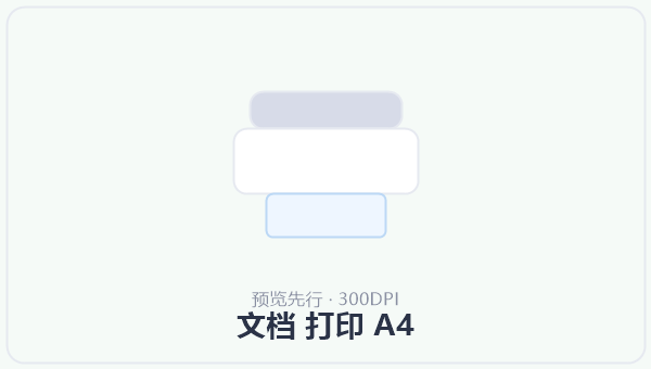 文档 打印 A4 示意图