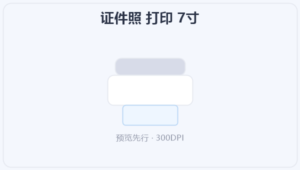 证件照 打印 7寸 示意图