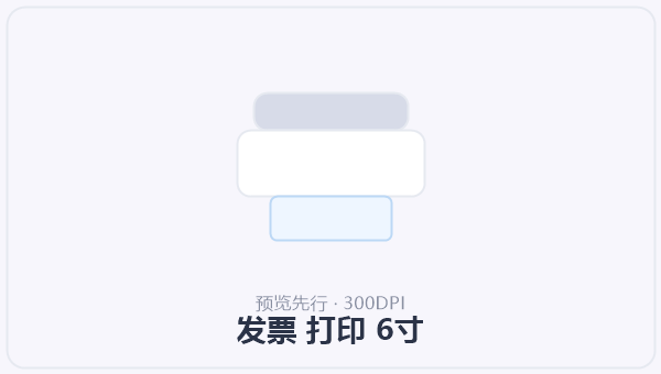 发票 打印 6寸 示意图
