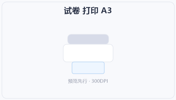 试卷 打印 A3 示意图