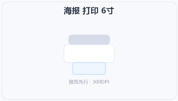 海报 打印 6寸 示意图