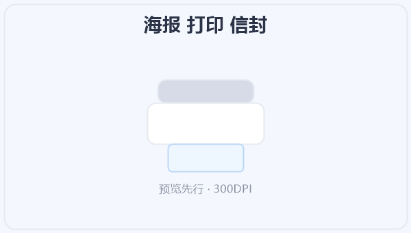 海报 打印 信封 示意图