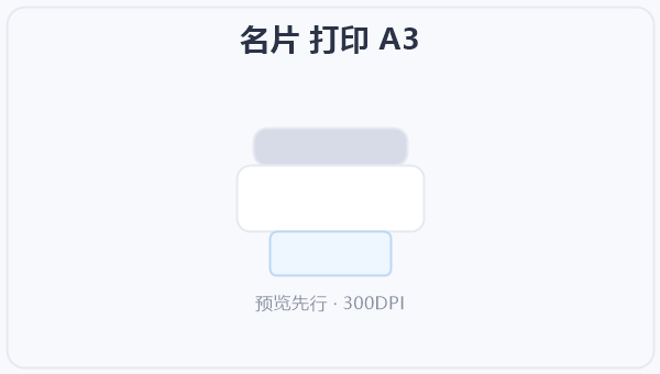 名片 打印 A3 示意图
