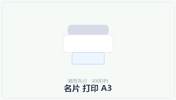 名片 打印 A3 示意图