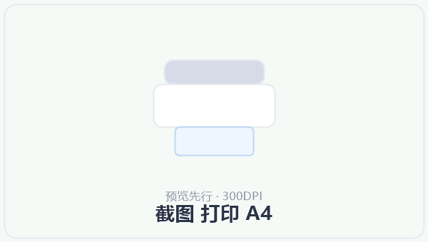 截图 打印 A4 示意图