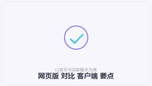 网页版 对比 客户端 示意图