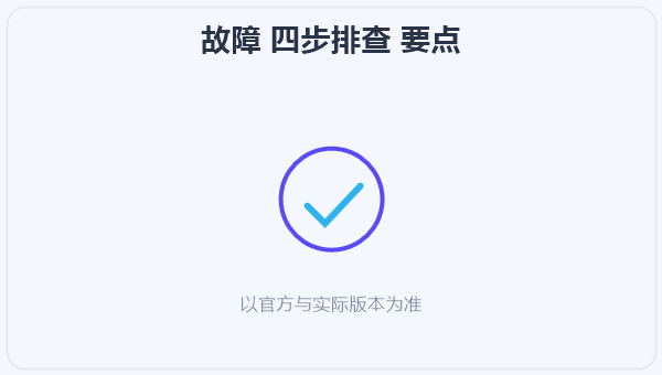 故障 四步排查 示意图