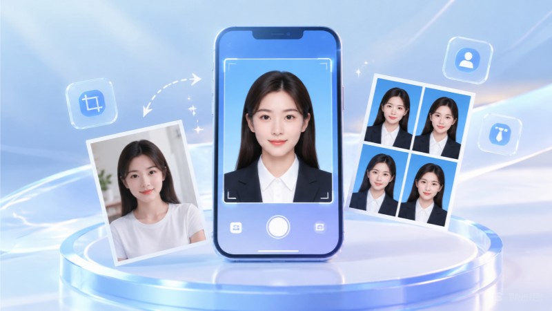 成人高考报名 证件照 蓝底
